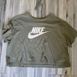 Nike Women's Olive Green Crop Top